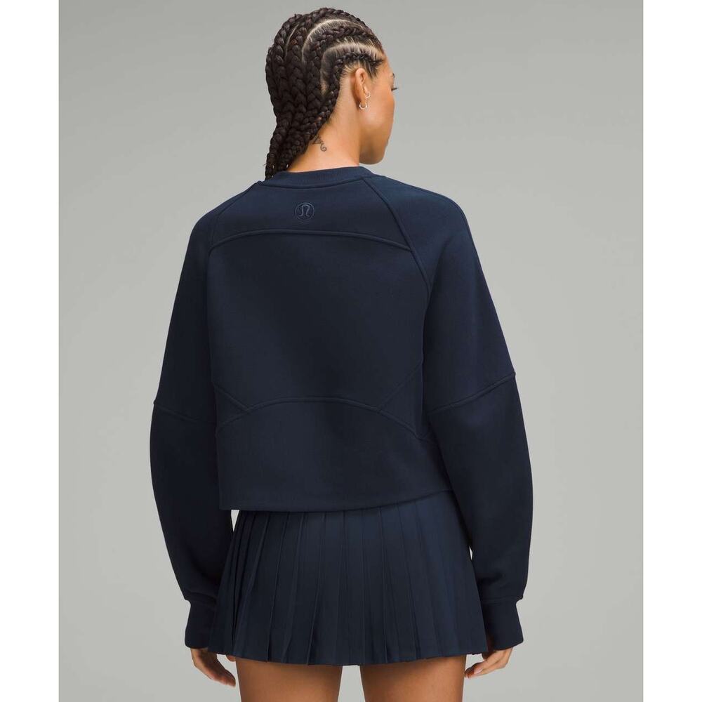 Lululemon Scuba Oversized Boxy Pullover Sweatshirt *Wordmark True Navy Medium - Picture 3 of 7